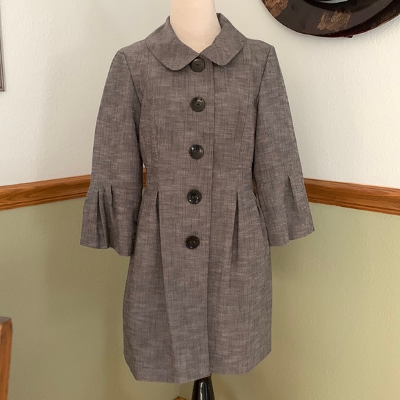 AGB Jackets & Blazers - AGB Gray Ruffle Cuff Blazer size 8